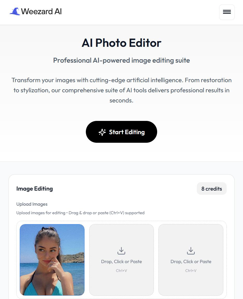 Weezard — AI-фоторедактор